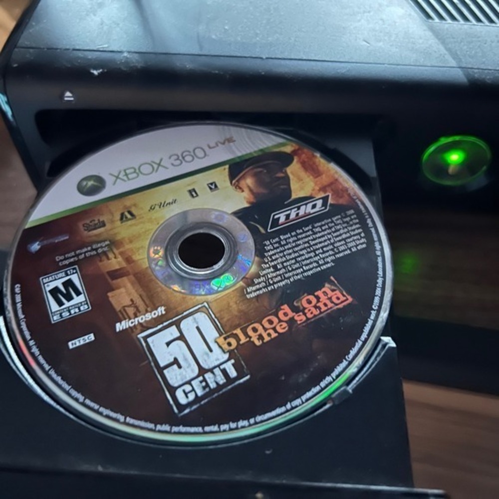 Rare 50 Cent Blood on the Sand Xbox 360 Game Disc Only Shooter G-Unit Flawless